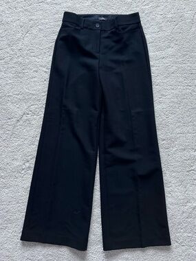 LOFT Black High Rise Trouser Wide-Leg Dress Pants